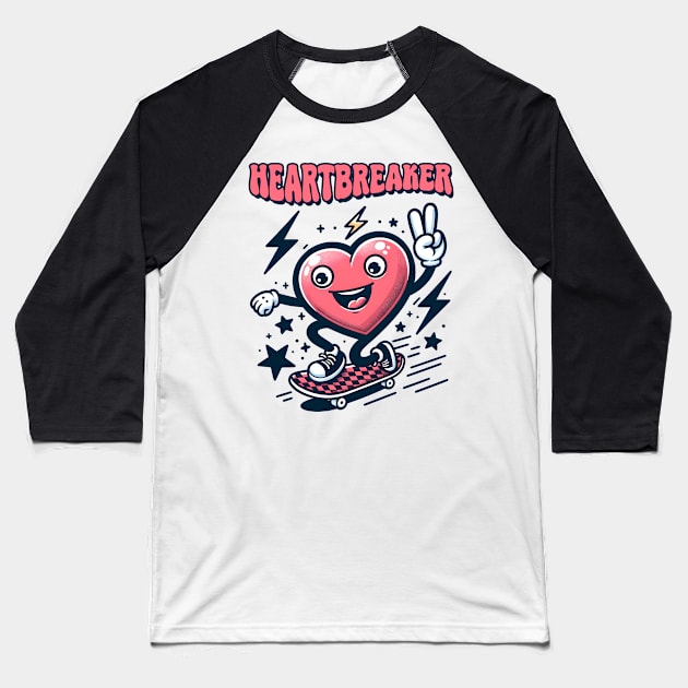 Heartbreaker Baseball T-Shirt by MZeeDesigns